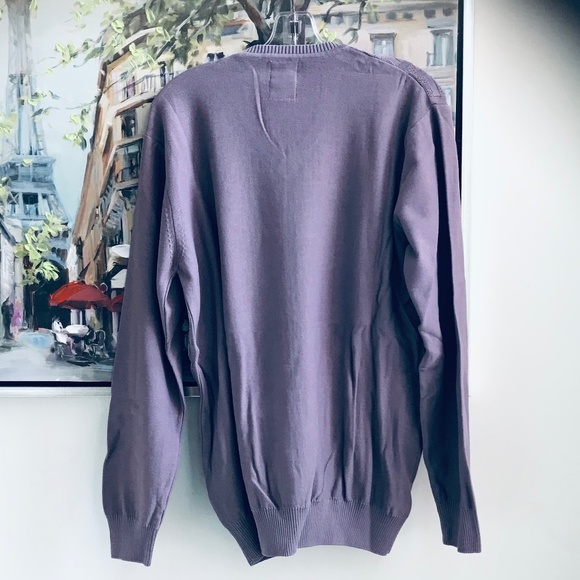 Men’s 100% Turkish Cotton V-Neck Sweater - Picture 3 of 4